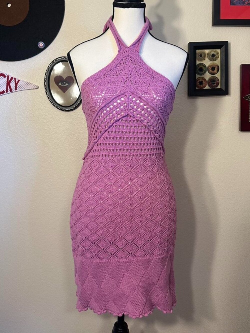 Blush Boutique Crochet Knit Beachy Dress